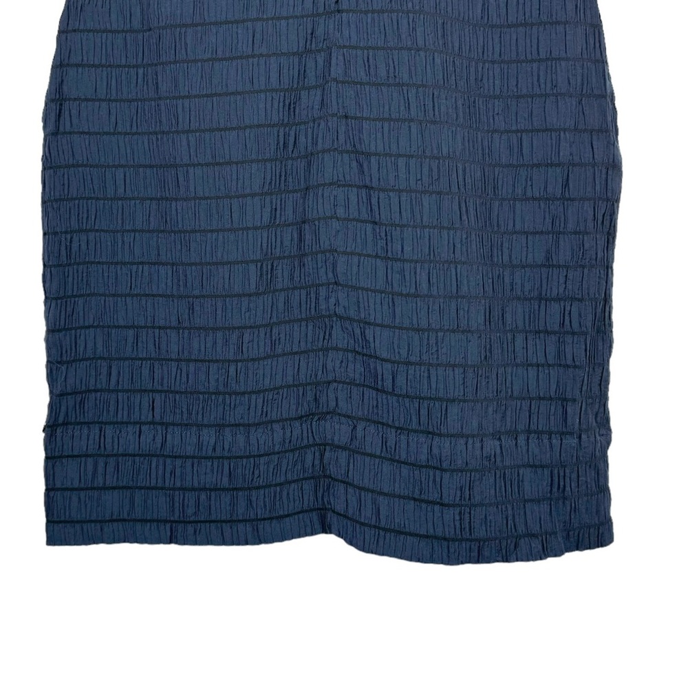 NWT Scotch & Soda Textured Smocked Navy Mini Dress With Voluminous Puff Sleeves - Picture 13 of 15